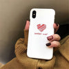 Cute Love Heart Print Back Cover For iPhone X 7 6 6S Plus 5 5S SE Phone Case Hard PC Cases Coque For iPhone 8 8 Plus