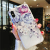 USLION Flower Silicon Phone Case For iPhone 7 8 Plus XS Max XR Rose Floral Cases For iPhone X 8 7 6 6S Plus 5 SE Soft TPU Cover