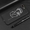 3D Relief Phone Case For iPhone 6 6s 7 8 Plus X 5 5s SE Cover Cute Cartoon Love Heart Soft TPU Black Capa For iPhone 8 XR XS Max