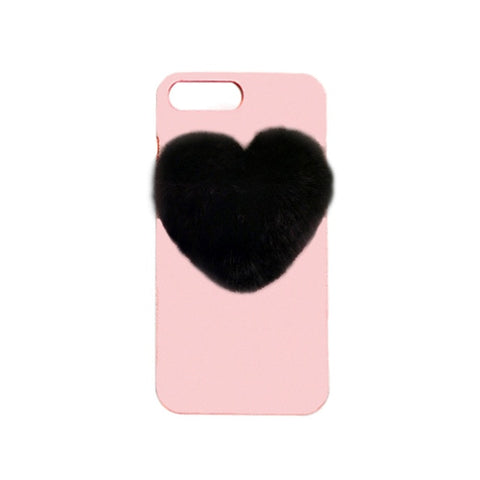 Lovely 3D Love Heart Cute hair Phone Case Cover For iphone 6/7/8/s/Plus Cases Fashion Back Cover best gifts for girls For iPhone