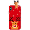 Phone Case For iPhone 6 6S 7 8 Plus X XS XR XS Max Cartoon Christmas Deer & Snowman Soft TPU mobile Phone Back Cover Cases shell