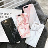 Luxury Marble Phone Case For Iphone 8 7 Plus X 6S 6 S Case Grip Stand Holder Silicone Soft For Iphone XS MAX XR Case Cover Coque