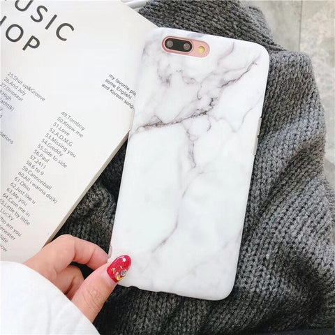 Luxury Marble Phone Case For Iphone 8 7 Plus X 6S 6 S Case Grip Stand Holder Silicone Soft For Iphone XS MAX XR Case Cover Coque