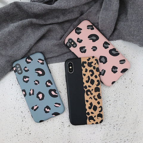 Fashion Colorful Leopard Print Phone Case For iphone XS Max XR X Case For iphone 6 6s 7 8 plus Back Cover Luxury Soft Cases Capa